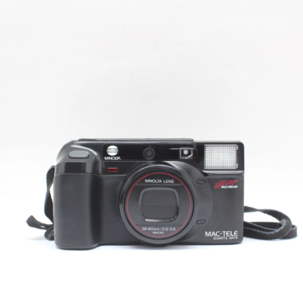 フィルムカメラ Minolta MAC-TELE QUARTZ DATE F0605-26e p 中古 MINOLTA MAC-TELE QUARTZ DATE