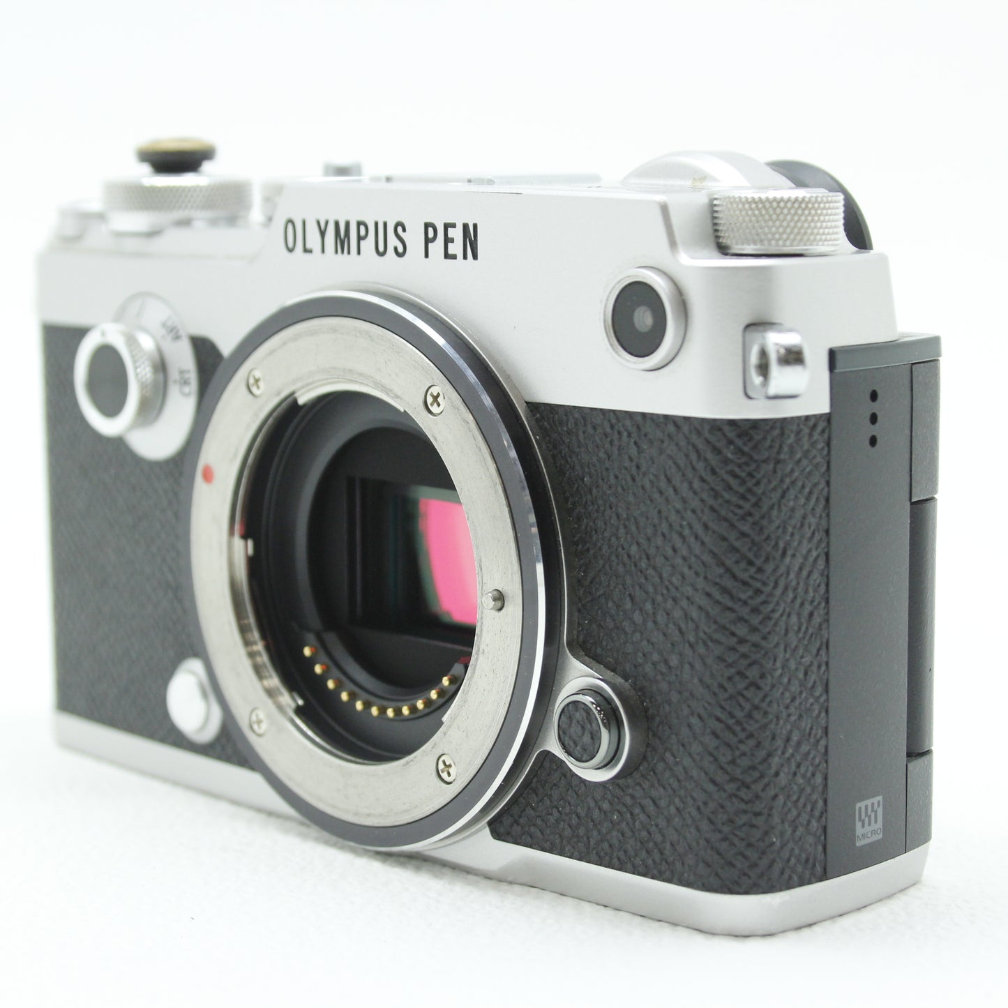 中古 OLYMPUS PEN -F (SV) +グリップECG-4 【7月12日(土)Youtube生配信でご紹介】