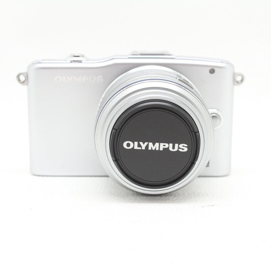中古 OLYMPUS PEN mini E-PM1 レンズキット シルバー