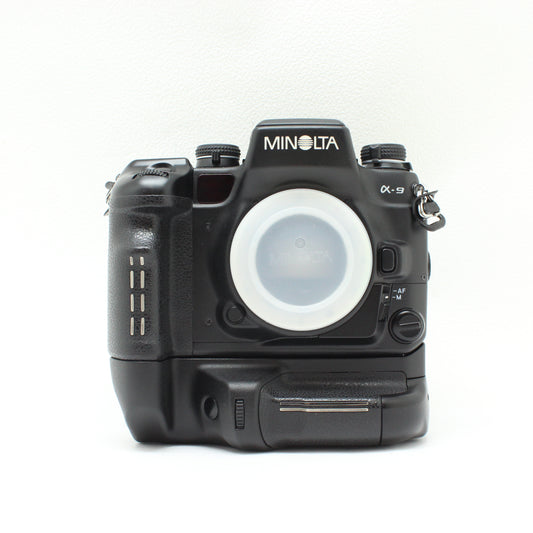 中古 MINOLTA α-9 ボディ (SSM非対応)+バッテリーグリップVC-9 【12月6日(土) YouTube生配信でご紹介】