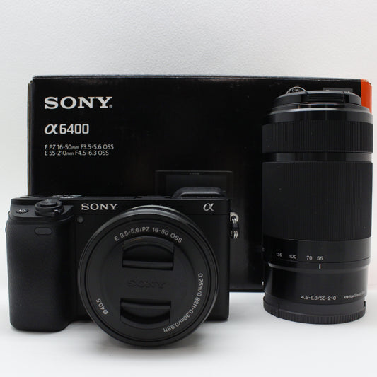 中古 SONY α6400 ダブルズームキット ブラック