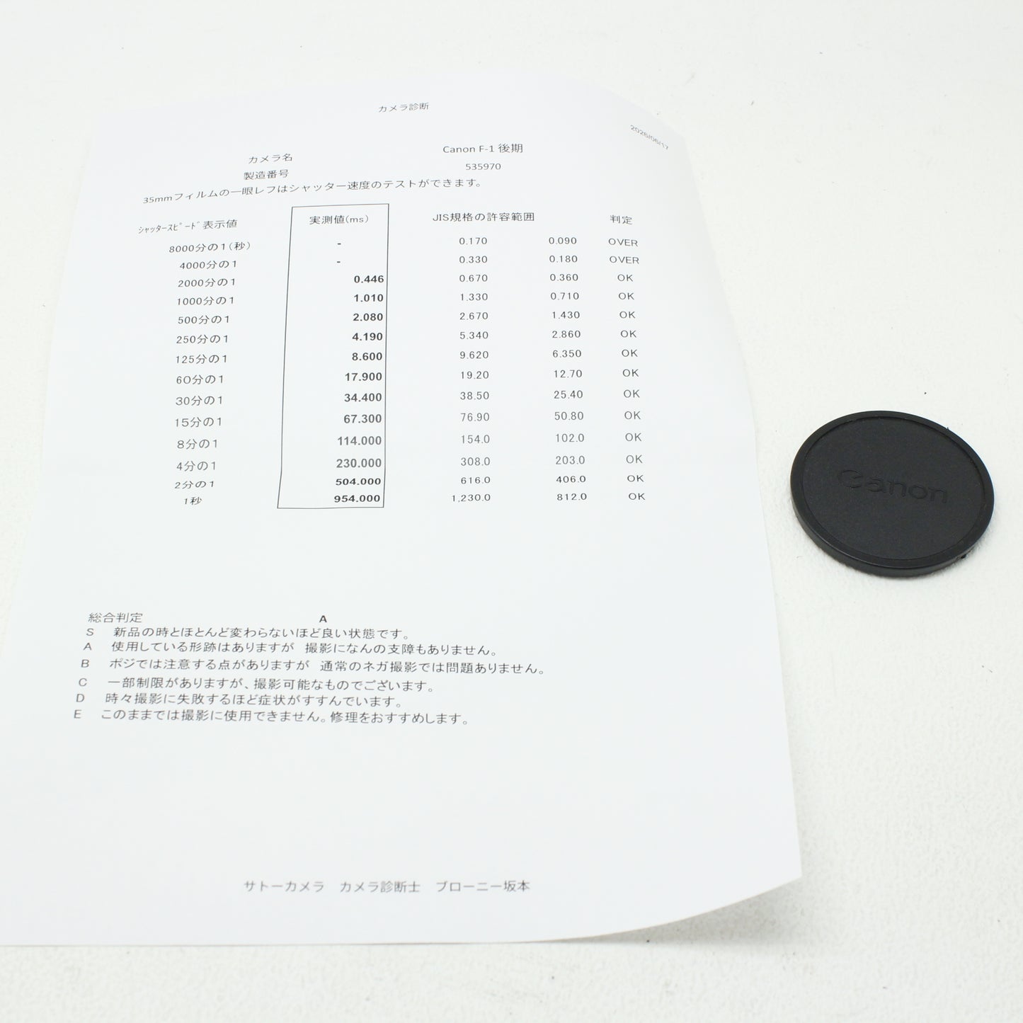 中古 Canon F-1後期 【6月23日(火)YouTube生配信でご紹介】