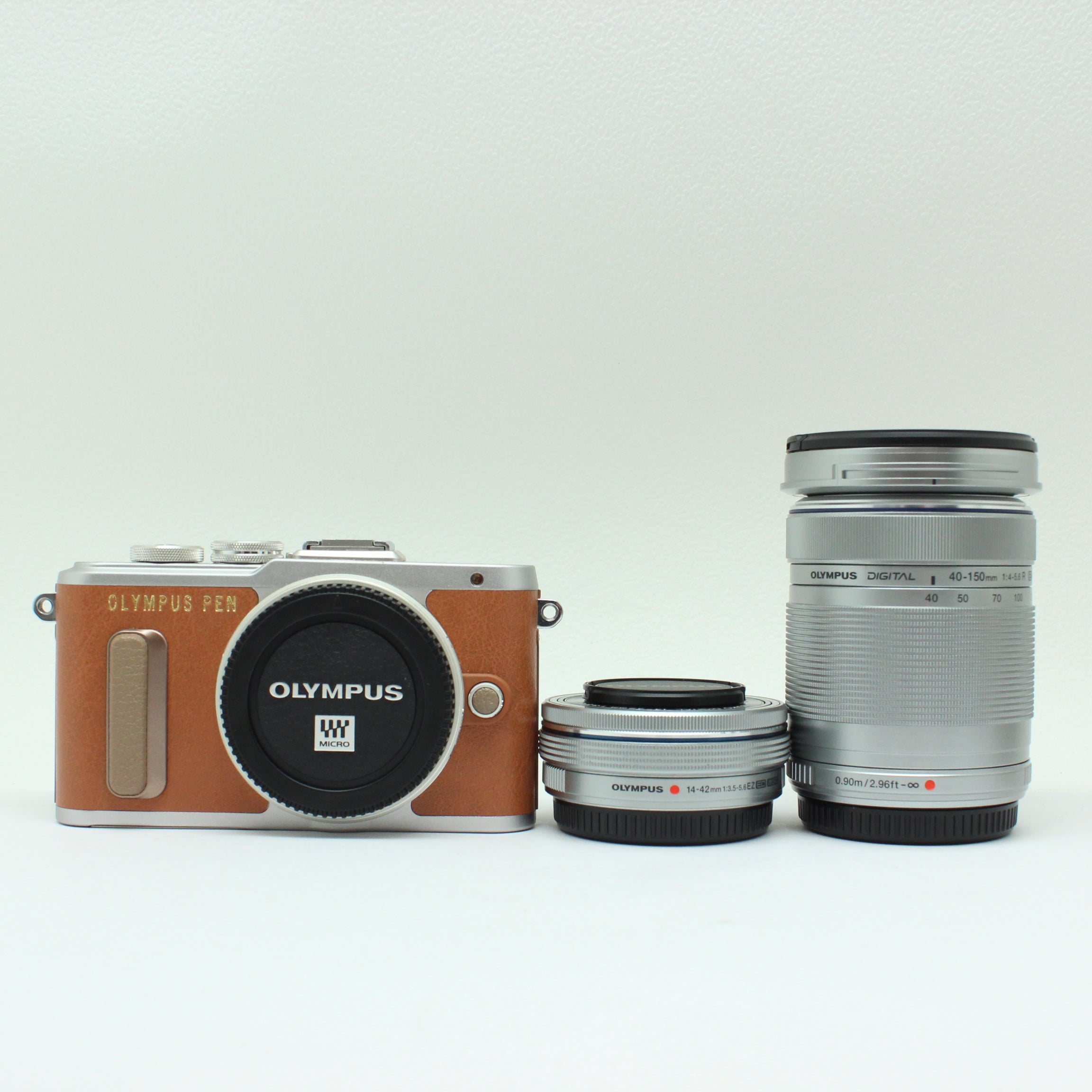 OLYMPUSPEN E-pl8 ダブルズームキット ブラウン 中古 OLYMPUS PEN E-PL8 ダブルズームキット