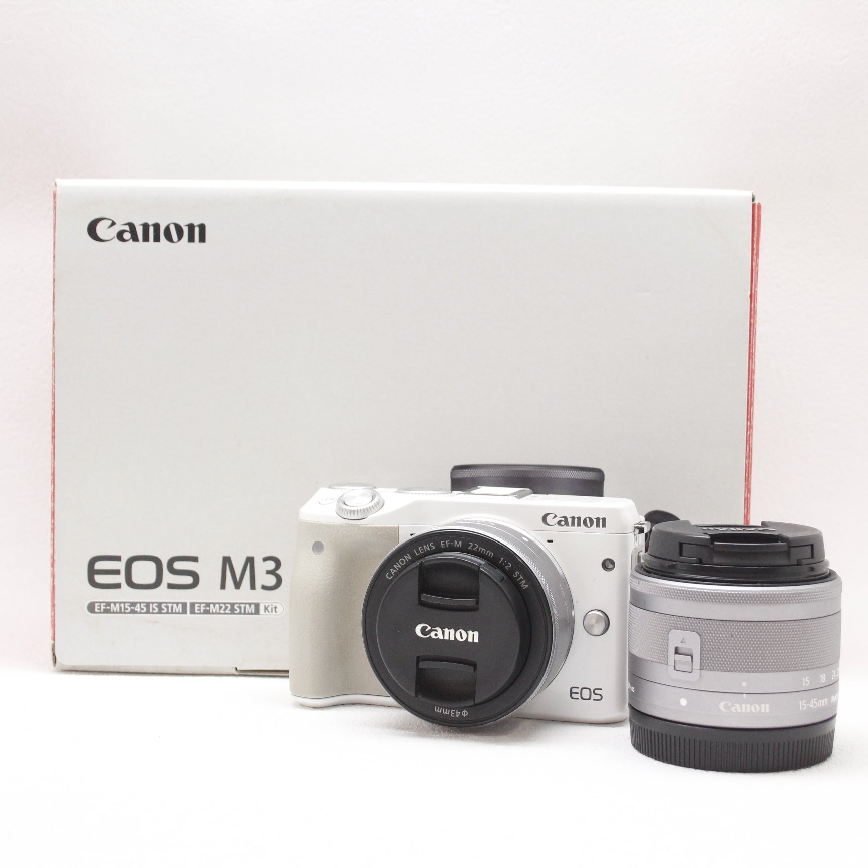 中古品 （訳ありセット）Canon EOS M3 ダブルレンズキット【11月4日(土) youtube生配信でご紹介】