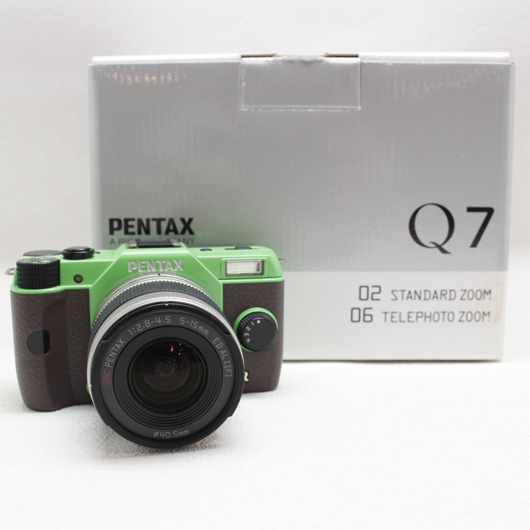 中古品 PENTAX Q7レンズキット （オーダーカラー） GR/BR【12月16日(土) youtube生配信でご紹介】