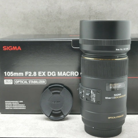 中古品 SIGMA 105mm F2.8 EX DG MACRO OS キヤノン用 – サトカメ
