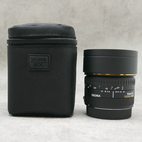 中古品 SIGMA 15mm F2.8 EX DG フィッシュアイ キヤノンEFマウント