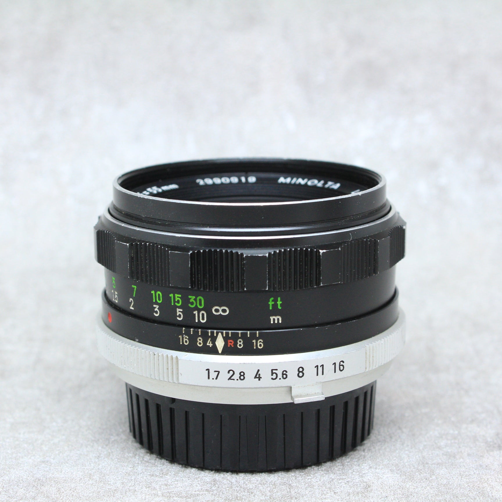 良品 MINOLTA ミノルタ MC ROKKOR-PF 55mm f1.7 - レンズ(単焦点)