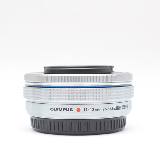中古 OLYMPUS M.ZUIKO 14-42mm F3.5-5.6 EZ シルバー