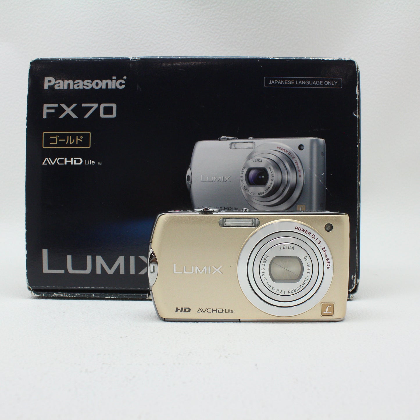 中古 Panasonic LUMIX DMC-FX70 ゴールド（箱付き）