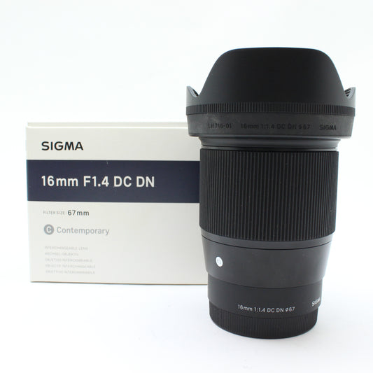 中古 SIGMA 16mm F1.4 DC DN (Eマウント)　【11月29日(土) YouTube生配信でご紹介】