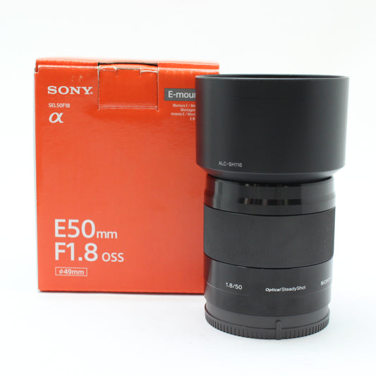 中古 SONY E 50mm F1.8 OSS SEL50F18 (B)　【11月29日(土) YouTube生配信でご紹介】