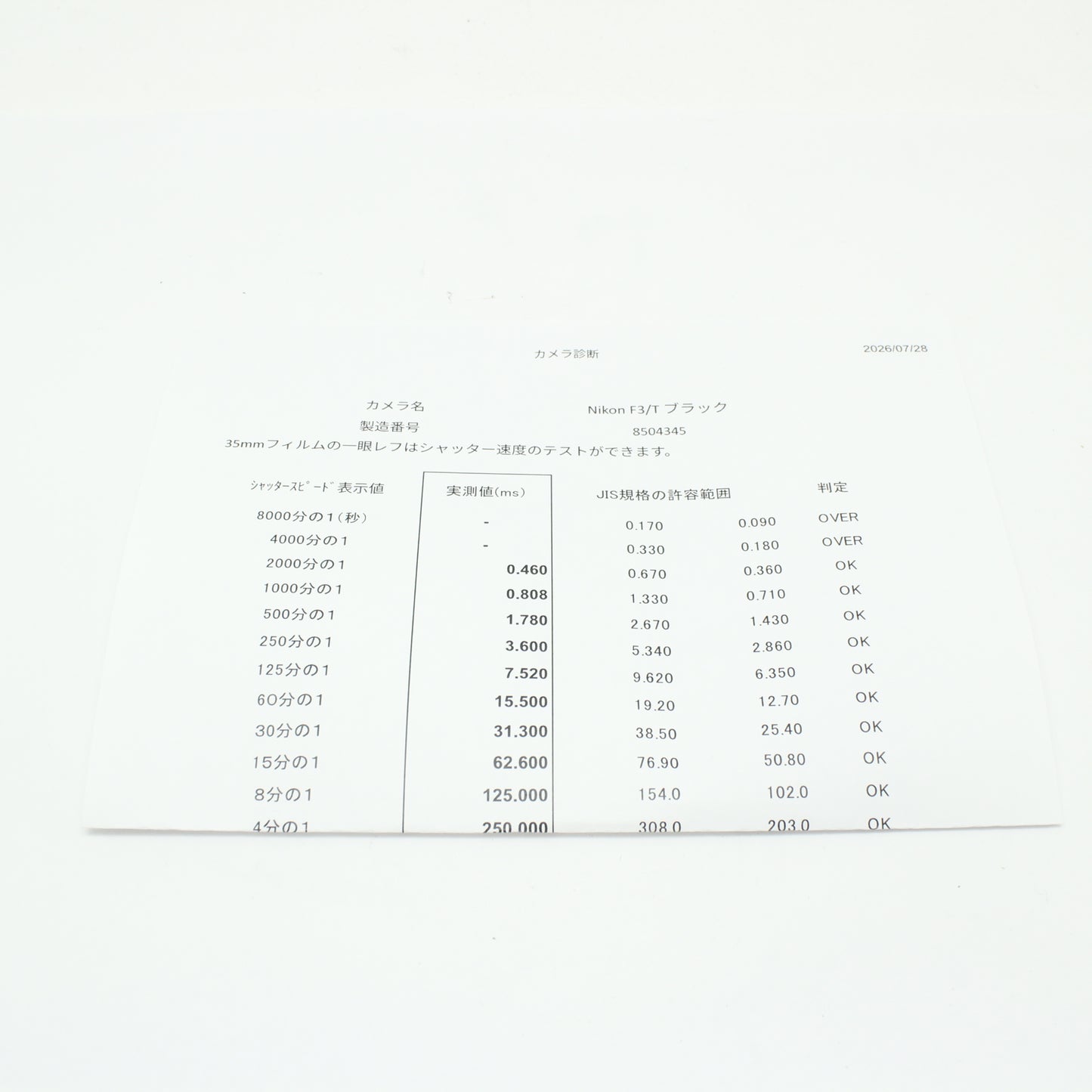 中古 Nikon F3/T ブラック【8月8日(土)Youtube生配信で紹介】