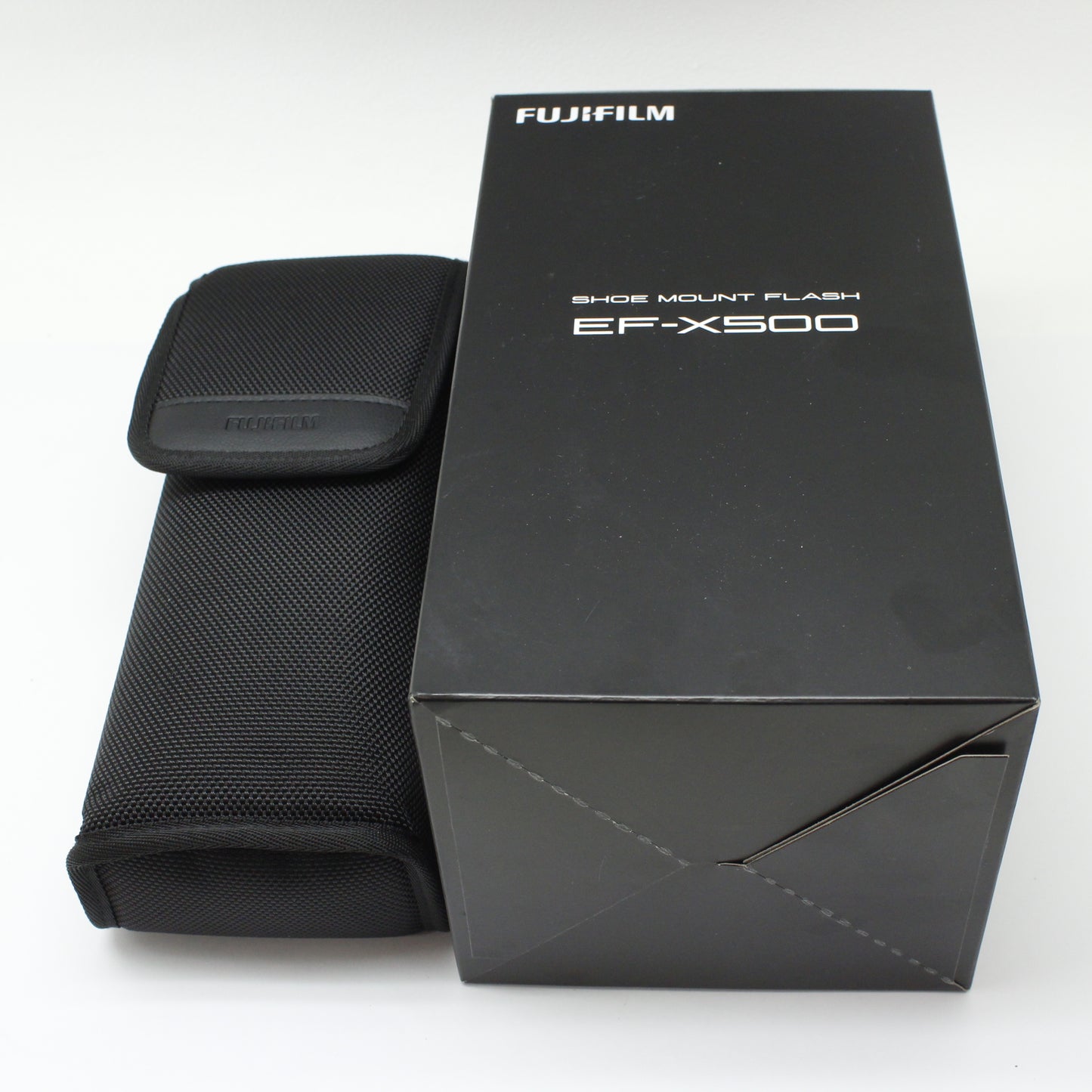 中古 FUJIFILM EF-X500 EF-BP1(バッテリーパック2個付き)　【9月20日(日)YouTube生配信でご紹介】