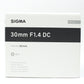 中古 SIGMA DC 30mm F1.4 ART (EF)　