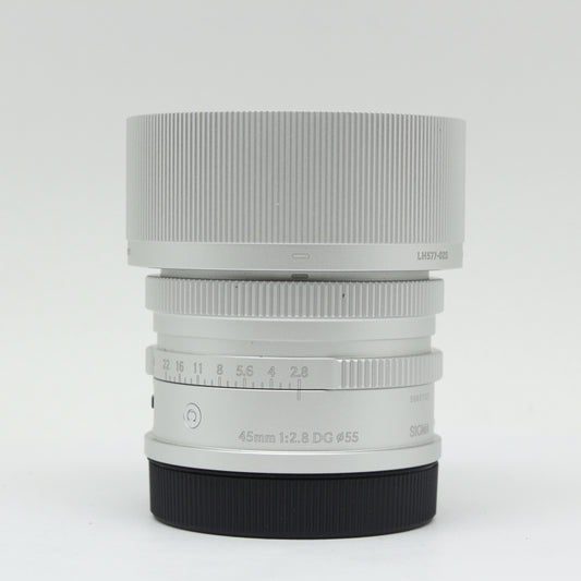 中古 SIGMA 45mm F2.8 DG Contemporary Lマウント シルバー【10月10日(土)YouTube生配信でご紹介】
