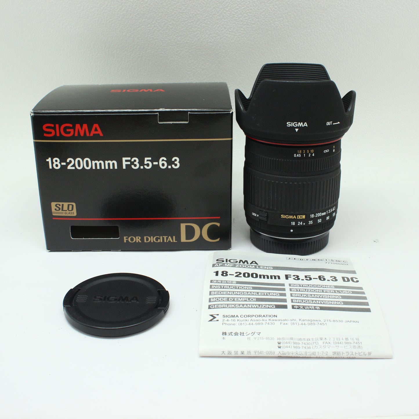 中古 SIGMA 18-200mm F3.5-6.3 DC(K)
