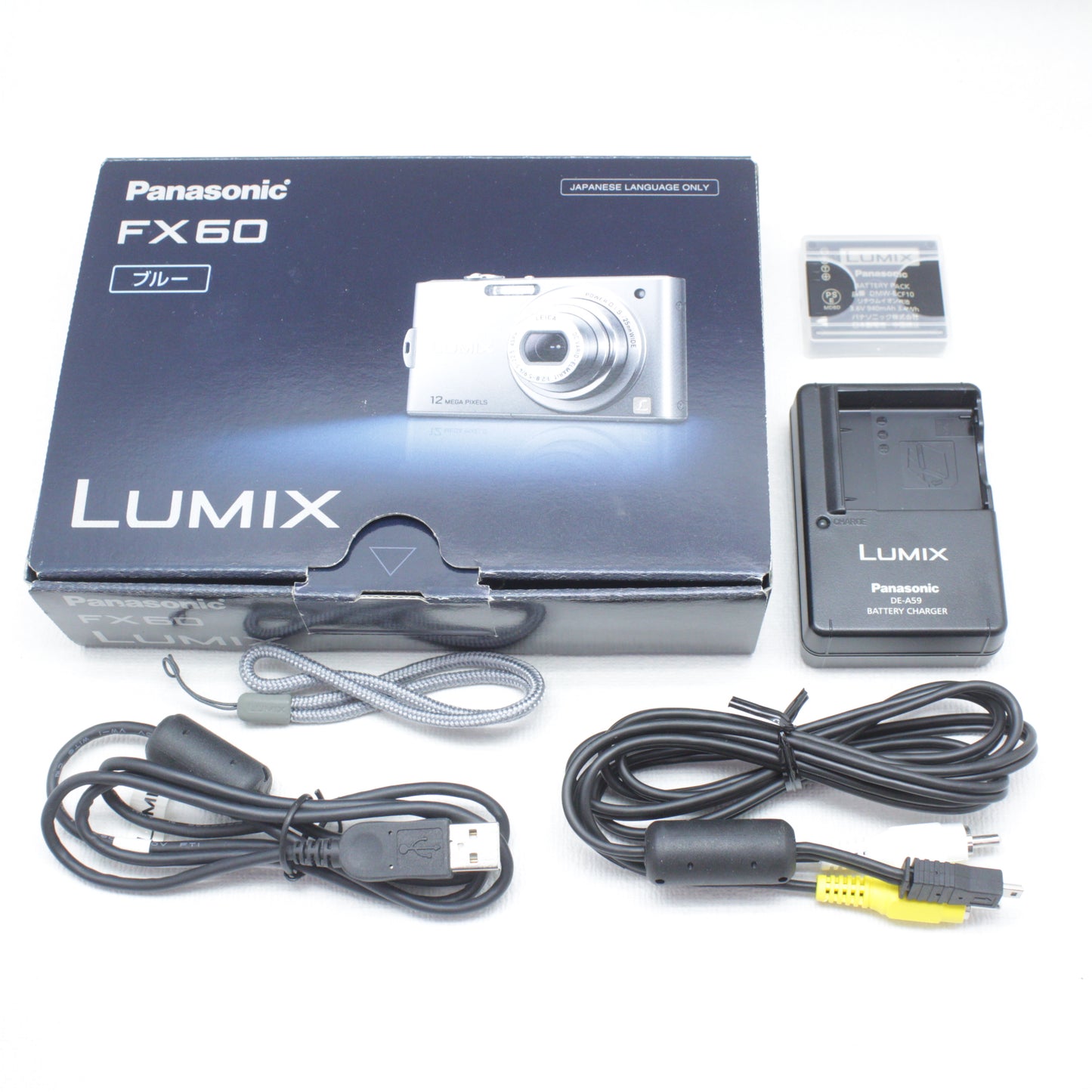 中古品 Panasonic LUMIX DMC-FX60 ブルー