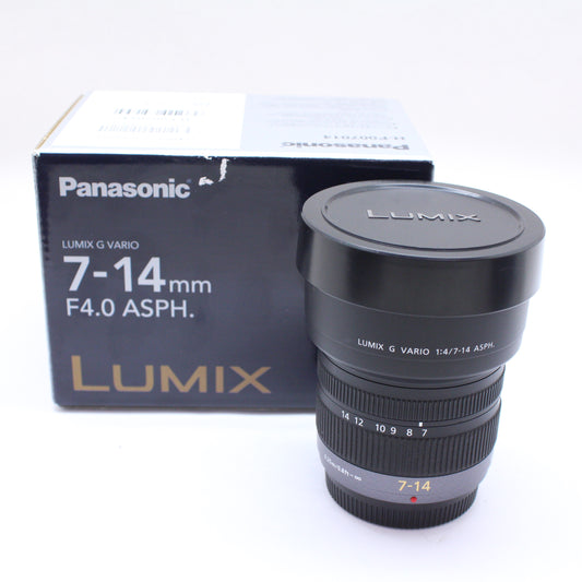 中古品 Panasonic LUMIX G VARIO 7-14mm/F4.0 【4月20日(土) youtube生配信でご紹介】