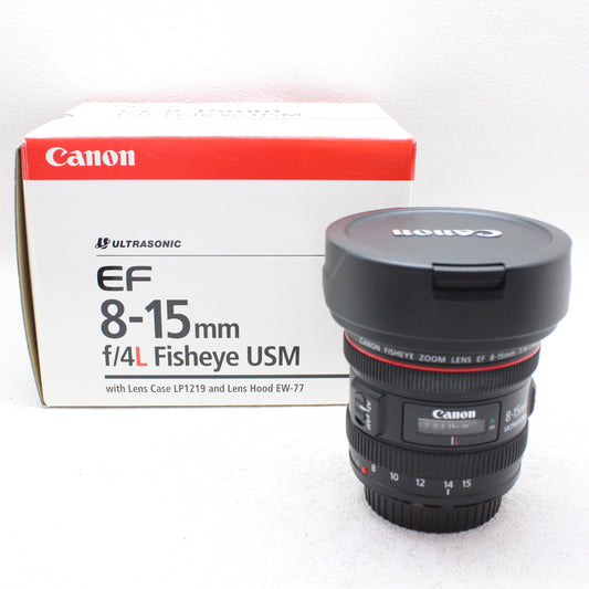 中古品 Canon EF 8-15mm F4 FISHEYE USM【4月28日(日) youtubeゲリラ生配信でご紹介】