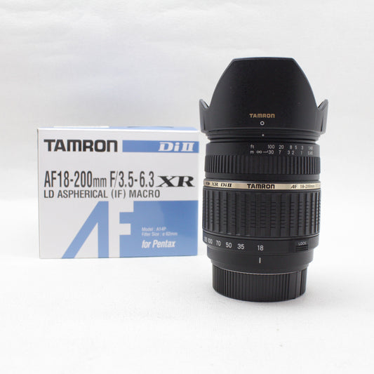 中古品 TAMRON AF 18-200mm F3.5-6.3 XR Di II MACRO （PENTAX用）【3月11日(火)Youtube配信でご紹介】