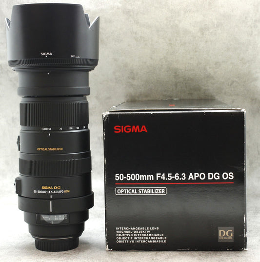 中古品 SIGMA APO 50-500mm DG OS(キャノンEF）【8月13日 youtube生配信でご紹介】
