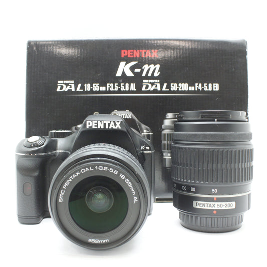 中古 PENTAX K-m ダブルズームキット