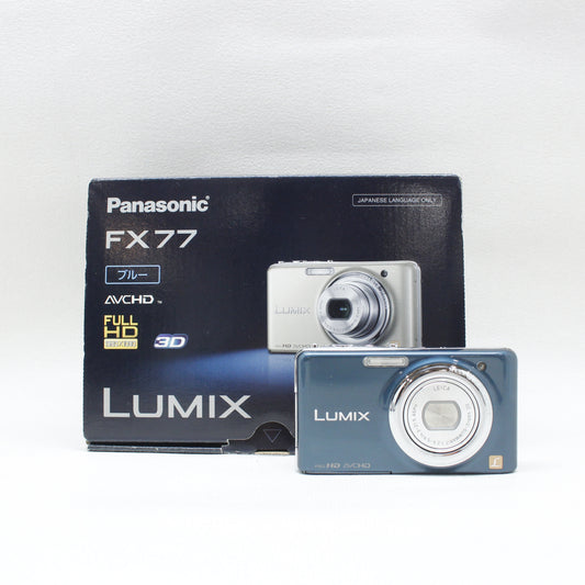 中古品 Panasonic LUMIX DMC-FX77 ﾌﾞﾙｰ