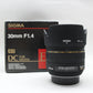 中古品  SIGMA 30mm F1.4 EX DC HSM (Nikon用) 【11月12日(火)Youtube生配信でご紹介】