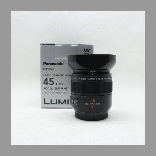 アウトレット品 Panasonic LEICA DG MACRO-ELMARIT 45mm/F2.8 ASPH./MEGA O.I.S. H-ES045
