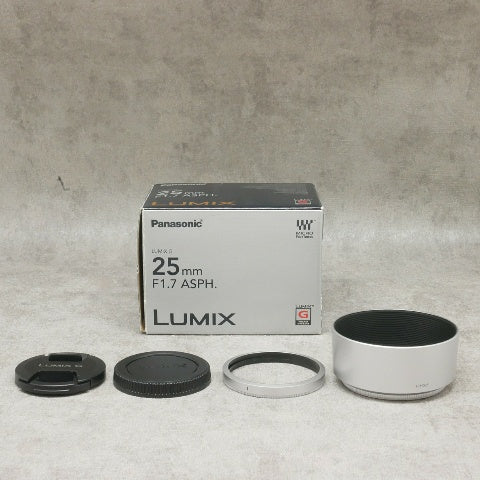 中古品 Panasonic LUMIX G 25mm F1.7 シルバー