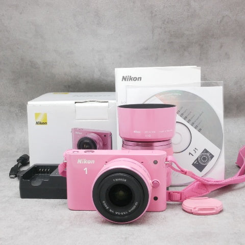 中古品 Nikon1 J1 ダブルズームキット ピンク