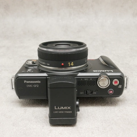 中古品 Panasonic GF2 ブラック 単焦点レンズセット