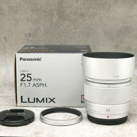中古品 Panasonic LUMIX G 25mm F1.7 シルバー