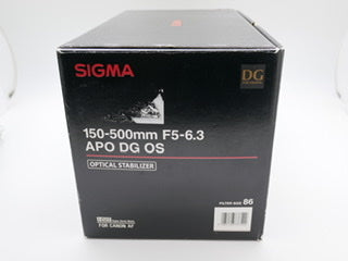 中古品 SIGMA150-500mm F5-6.3 APO DG OS Canon EFマウント