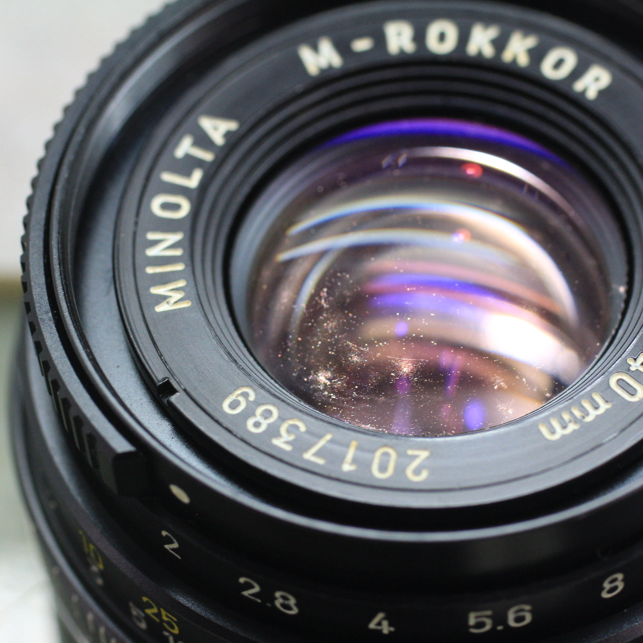 社外フード、Xマウントアダプター付き！ミノルタ M-ROKKOR 40mm F2-