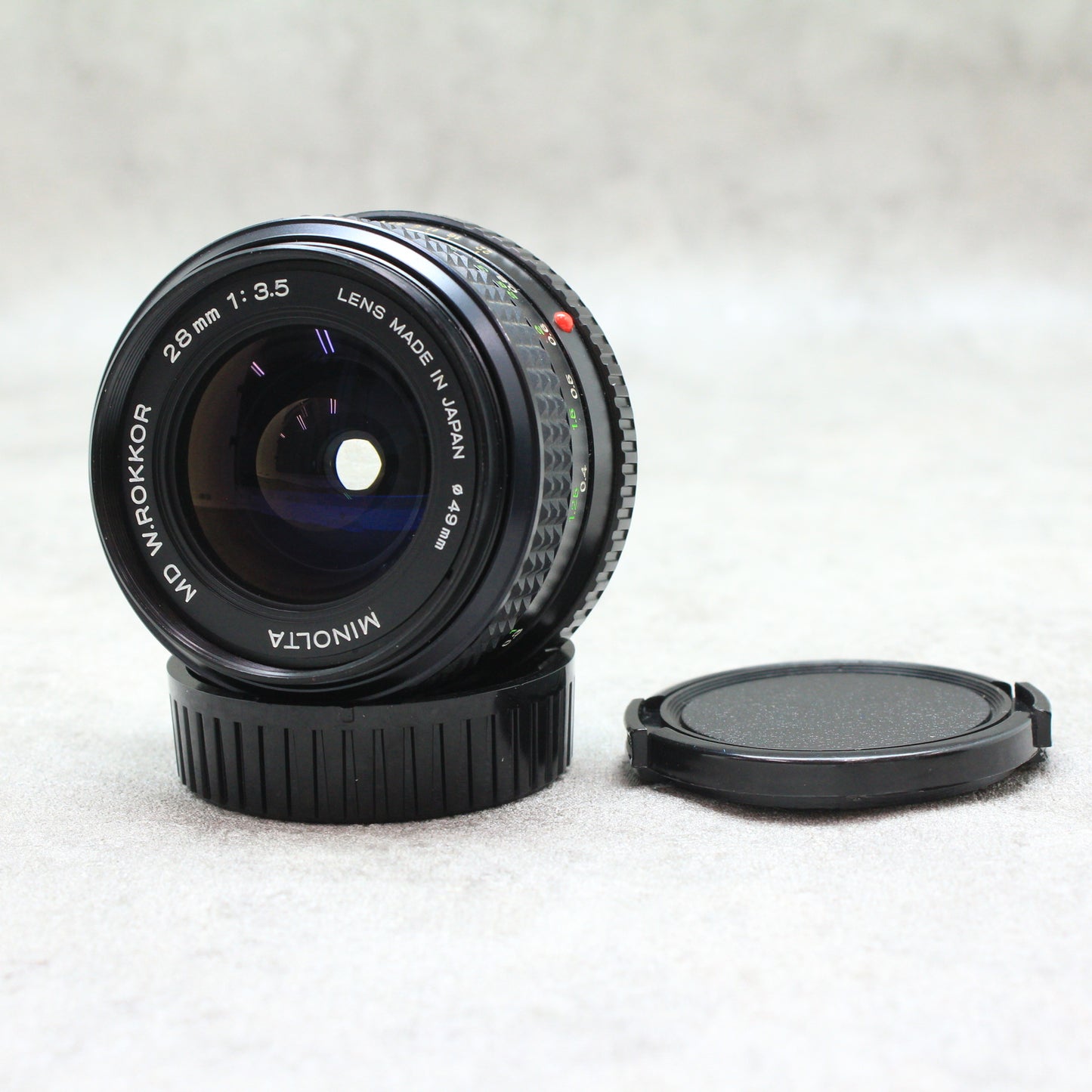 中古品 MINOLTA MD W.ROKKOR 28mm F3.5 + MD 50mm F1.7 + MC 35mm F2.8